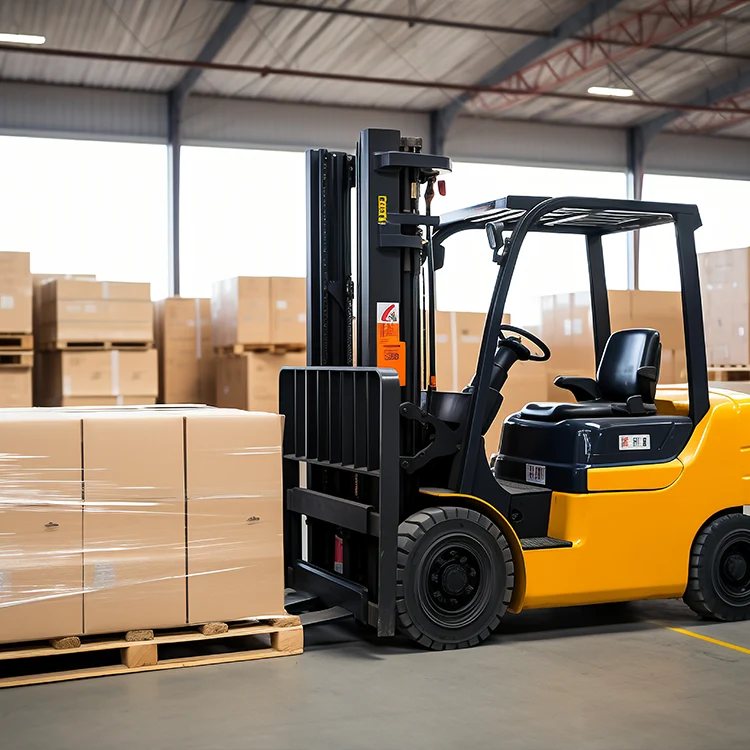 Construction and installation of forklift safety belt. Construction and installation of forklift safety belt.
